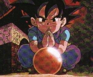 Goku Jr ignore qu'il faut 7 boules de cristal pour faire apparatre le Dragon
