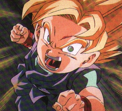 Pour sauver ses amis, Goku Jr se transforme en SSJ